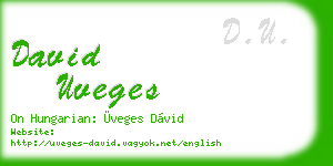 david uveges business card